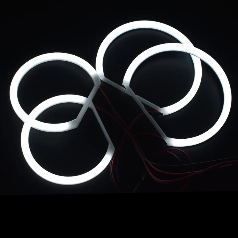 Car Angel Eyes LED Cotton Lights for BMW E46 Non-Projector Lens Head Lamp Halo Ring Daytime Headlight Auto lighting White