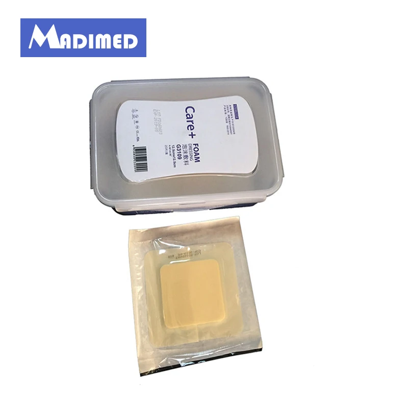 10pcs/lot 12.5*12.5cm adhesive hydrocolloid wound dressing with foam