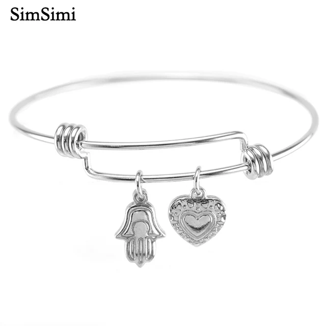 Buy Religious Wrist Bracelets Women with Heart Charms