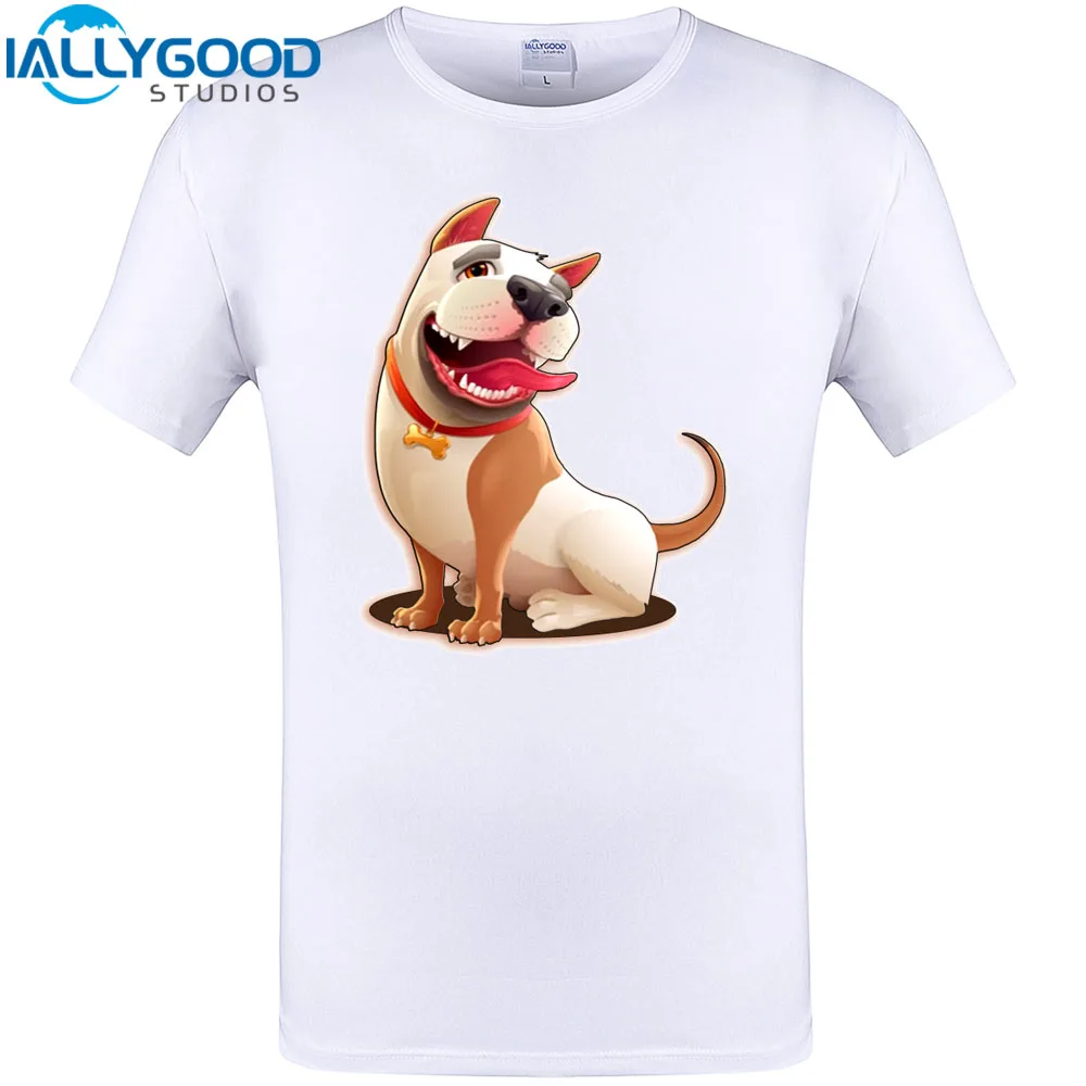 Funny Dog Design New Arrival Summer Short Sleeve Men T-Shirt Casual Cotton Printed Tops Cool Animal Plus Size Tee Shirts | Мужская