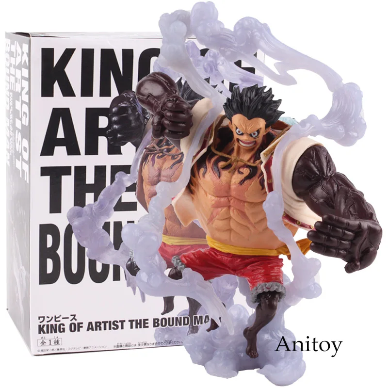 Аниме one piece King of Artist статуя Луффи человек из ПВХ Обезьяна D Луффи цельная фигурка Коллекционная модель игрушки 18 см - Цвет: Luffy with box