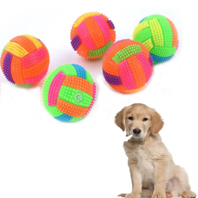 

Football Shape Pet Dogs Toys Led Light Sound Bouncy Ball Funny Toys Toy Interactive Dog Cat Chew Supplies