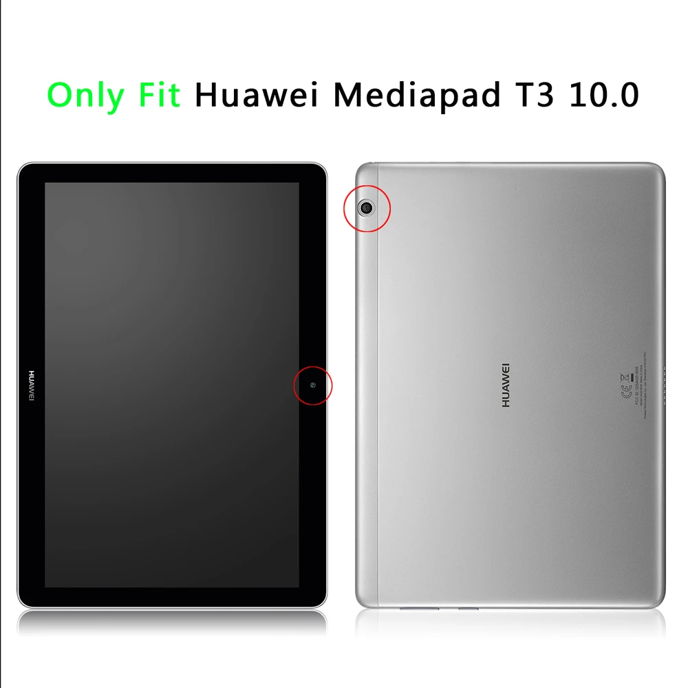 Чехол для huawei MediaPad T3 10 9 6 ''AGS WO9 AGS L09 чехол планшета PC стенд Slim Case t3 0|Чехлы
