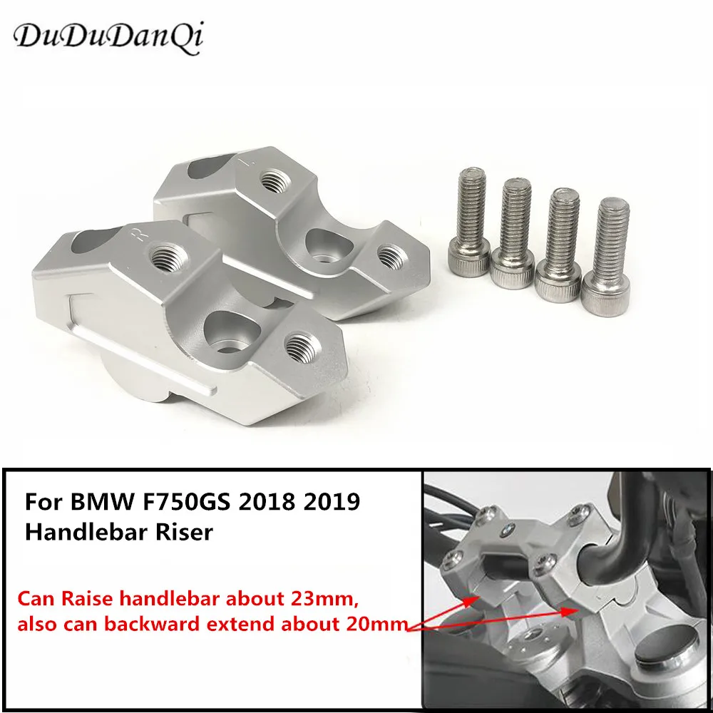 

F750 GS Handlebar Risers Bar Clamp Extend Adapter With Bolts for BMW F750GS 2018 2019 f750gs CNC New
