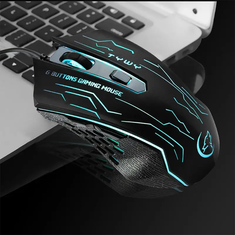 

Gaming Mouse Wired Optical 3200DPI 6 Buttons Mice Laptop PC Desktop Computer for Windows XP 2000 Win7 Win8