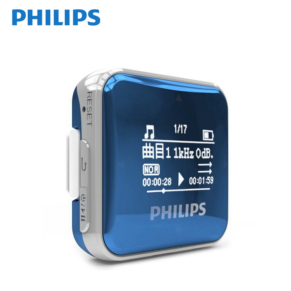 Оригинальный мини MP3 плеер Philips спортивный полнозвуковой большой экран с