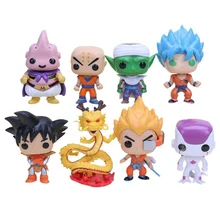 8 шт./компл. Dragon Ball Z Super Saiyan 4 Son Goku Killin Shenron Freeza Frieza Buu Piccolo vegetto из ПВХ фигурка модель игрушки 10 см