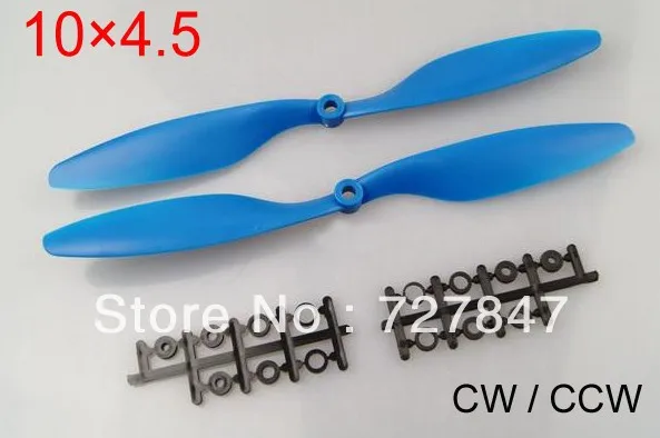 

LHM055 2 pairs 10" Blade Propeller 1045 RC 4-axis X-axis Aircraft UFO Airplane quadcopter Blue