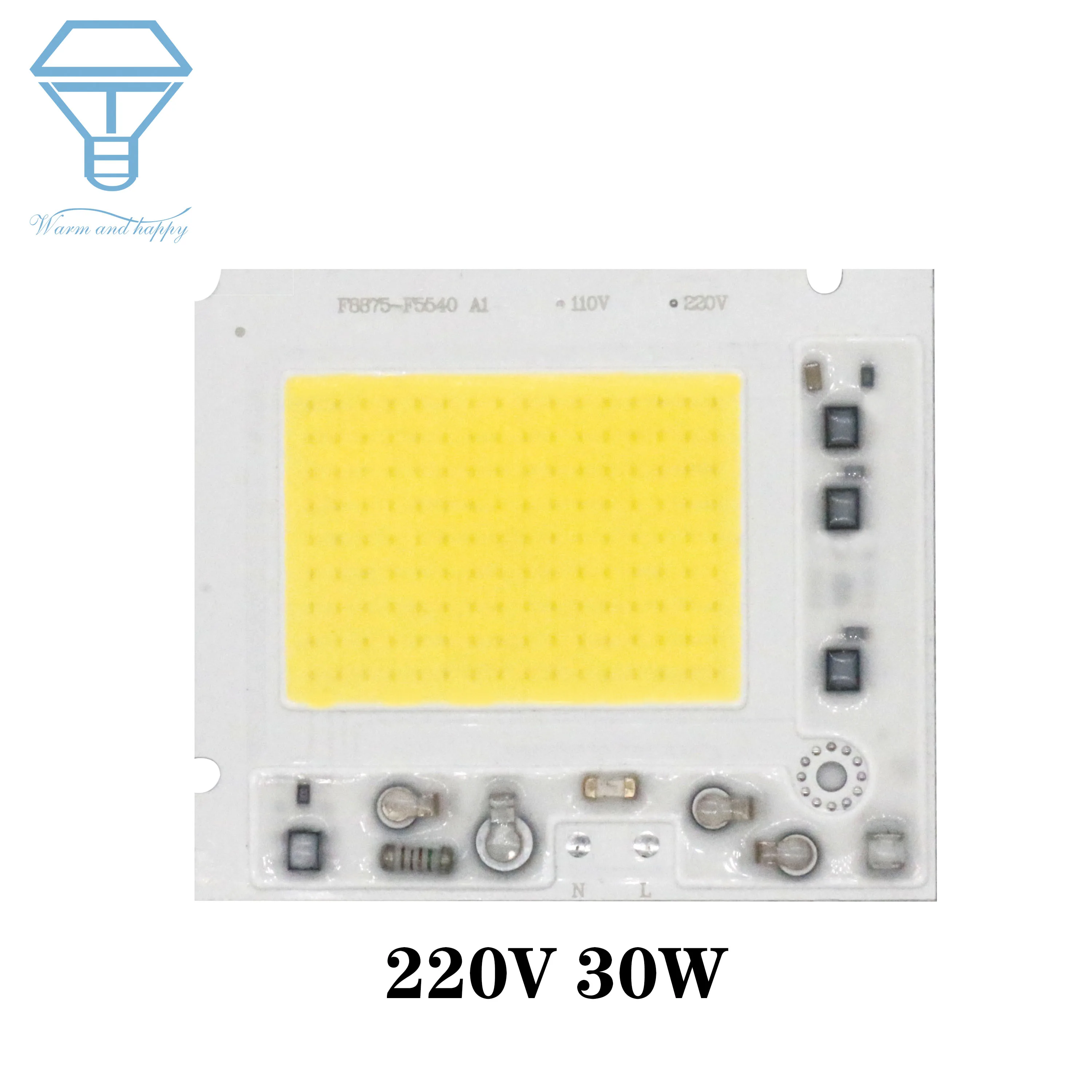 

LED Chip COB Lamp Smarm IC 220V 30W 50W 100W 150W High Power Safe DIY for Outdoor Floodlight Spotlight Cold White