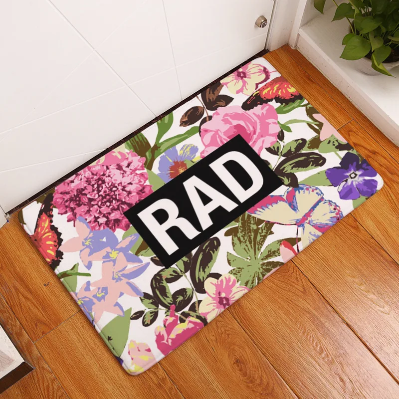 

Flannel Carpet Doormat Printed American Style Home Decoration Hallway Bedroom Living Room 40x60cm 1pc Doormat Tapis Floor Carpet