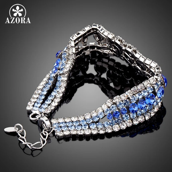 Браслет с австрийскими кристаллами Stellux TS0014 цвет белое золото|a bracelet|bracelet