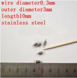 10 шт. Заказная толщина проволоки 0,3-0,4 мм наружный диаметр 2-5 мм Маленькая пружинная дверь из нержавеющей стали с пружиной натяжения крюка
