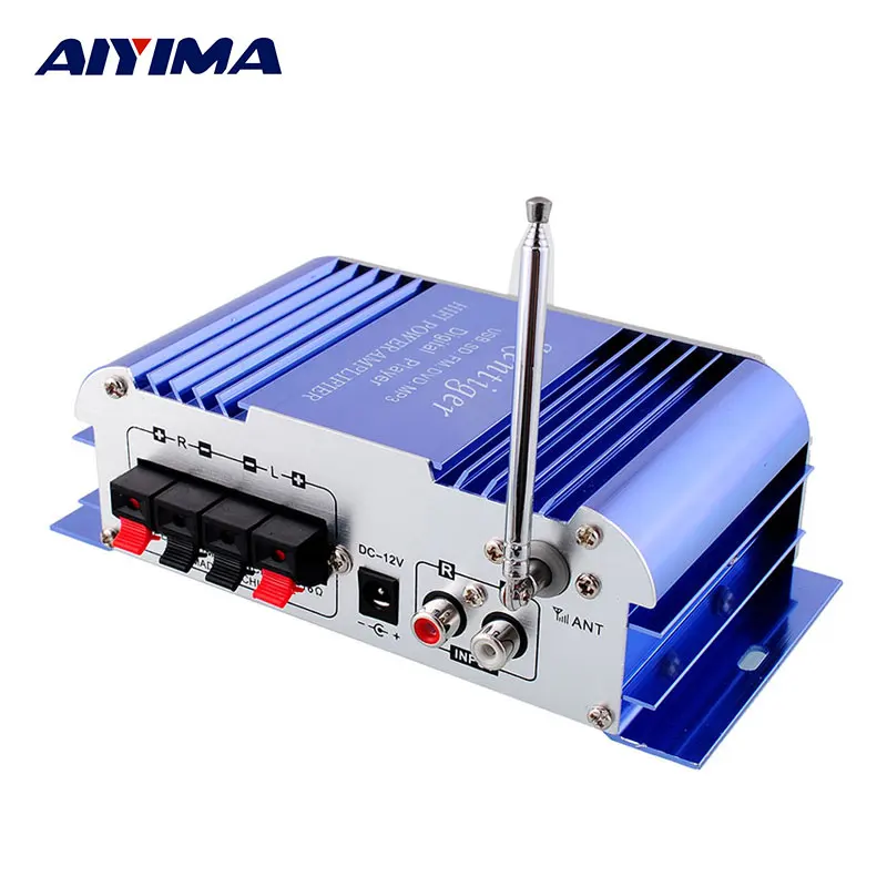

AIYIMA HY-3006 20+20W Home Car Amplifier DC12V Small Amplifiers FM Radio FM MP3 Player Power Amplifier