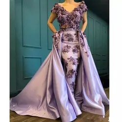 robe de soiree abiye formal dress 2019 Sexy Luxury Mermaid Evening Dress V-Neck Flowers Appliques Plus Size Formal Prom dresses robe de soiree abiye formal dress 2019 Sexy Luxury Mermaid Evening Dress V-Neck Flowers Appliques Plus Size Formal Prom dresses