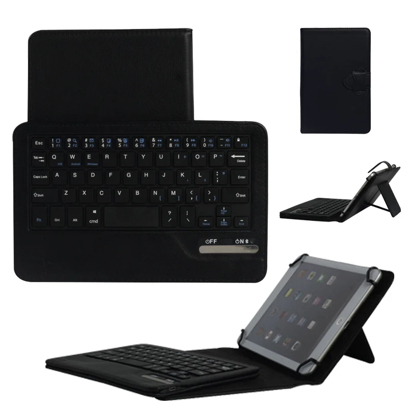 

7-8 inch Universal Leather Case With Bluetooth Keyboard For 7 7.9 8 inch Tablet PC For iPad Mini Samsung Lenovo Keyboard Cover