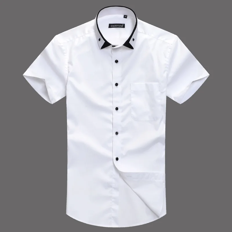 ORINERY летний Camisa Masculina одноцветное короткий рукав рубашки Высокое качество одноцветное Для мужчин одежда хлопковая рубашка