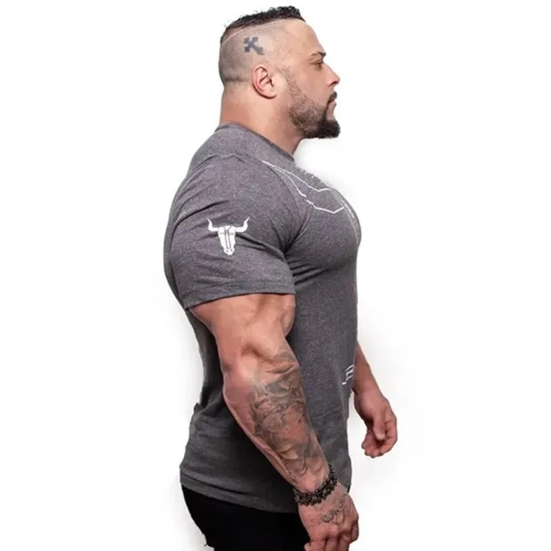 Crossfit Cotton Men’s Gym Bodybuilding T Shirt - Men's Fitness Apparel ...