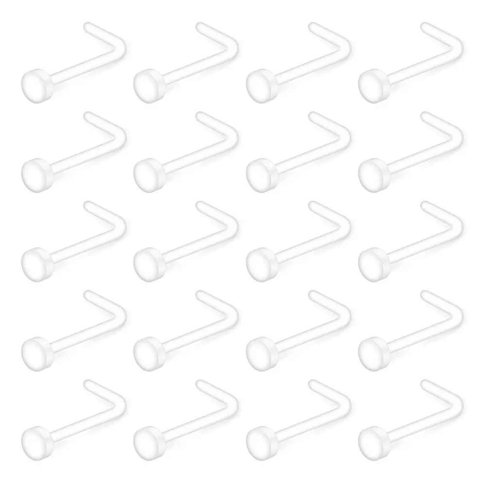 JFORYOU 22G Прозрачный Bioflex l образное кольцо гвоздик в нос фиксатор ювелирные изделия