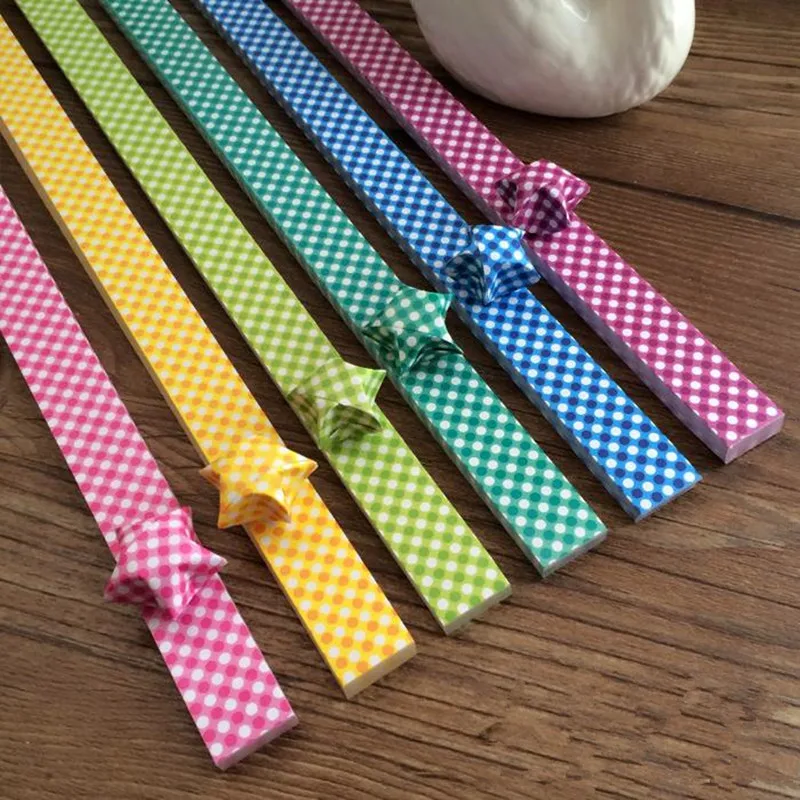 

360pcs/lot Creative Paper Star Supply Folding Paper Material Mix Candy Color Origami Paper DIY Handmade Lucky Star Folding Paper