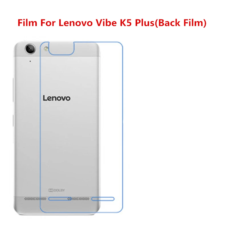 

1/2/5/10 Pcs Ultra Thin Clear HD LCD Screen Guard Protector Film With Cleaning Cloth Film For Lenovo Vibe K5 Plus(Back Film).