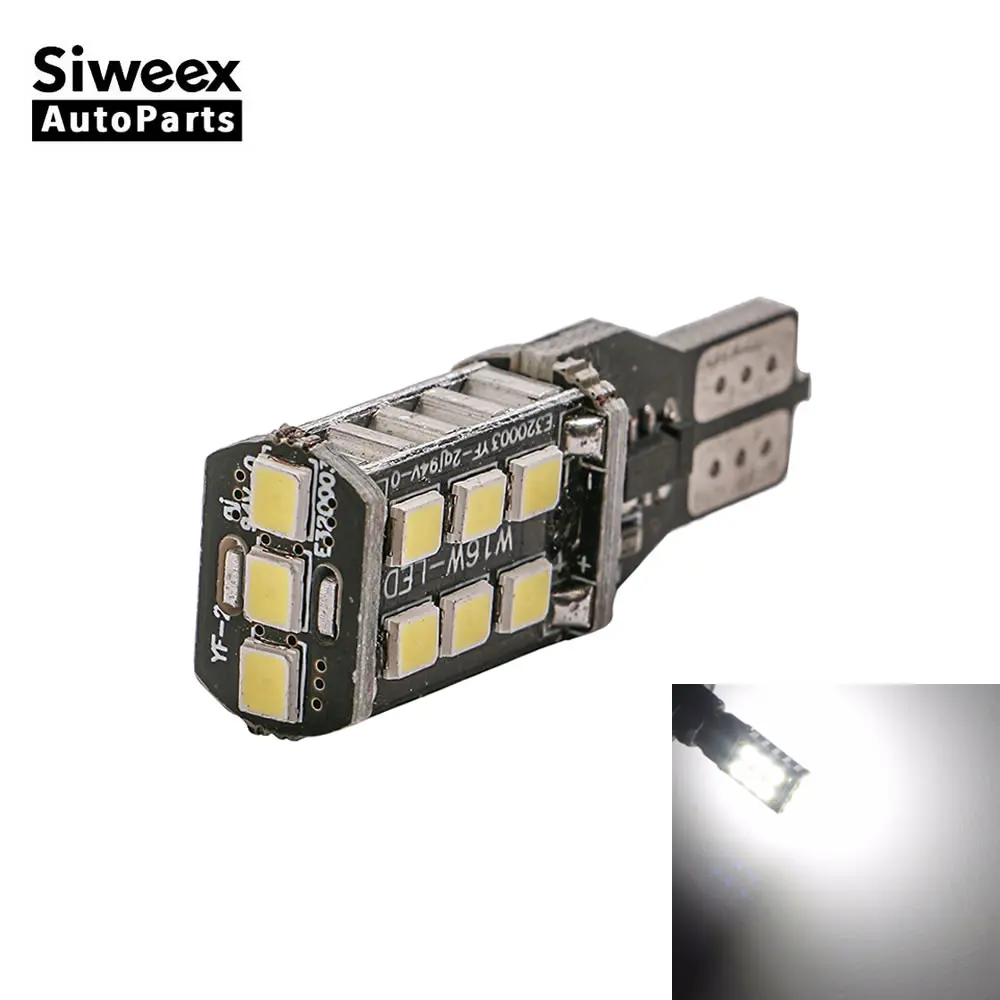 

1PCS W16W T15 Led Reverse Light 15 2835 SMD Car LED NO ERROR Back Up Bulb Turn Signal Lamp High Power White Car Styling DC 12V