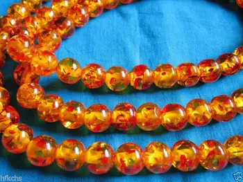 

Tibetan Buddhists Yellow Resin Amber 108 Beads Necklace Prayer Mala 10mm Necklace Collectible Old Handwork Silver