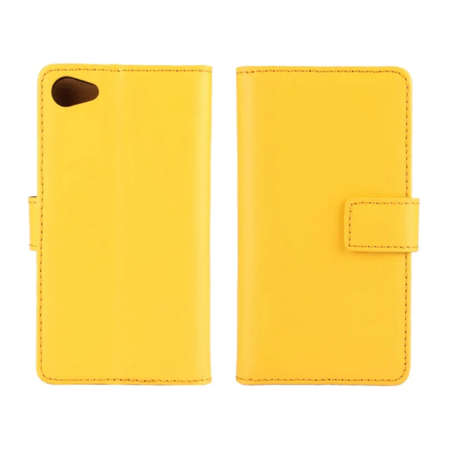 Бренд gligle Magenetic Чехол Smart из натуральной кожи чехол для Sony Xperia Z5 Compact Z5 мини E5803 E5823 чехол для телефона - Цвет: yellow
