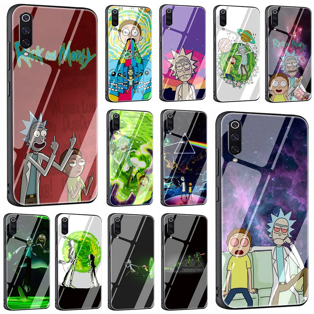 

Rick And Morty Tempered Glass Cover Case for Xiaomi 8 Lite A1 A2 9 Redmi Note 5 6 7 Pro 6A 4X F1
