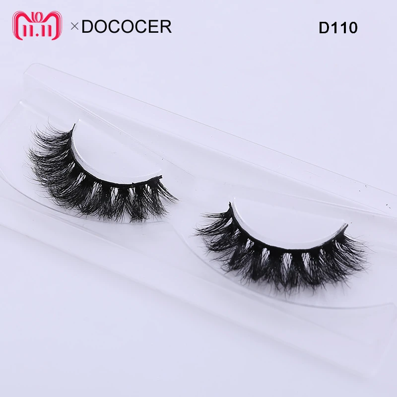 

DOCOCER 3D Mink Lashes Eyelash Extension 100% Handmade Thick Volume Long False Lash Makeup Packing 1 Pair D110