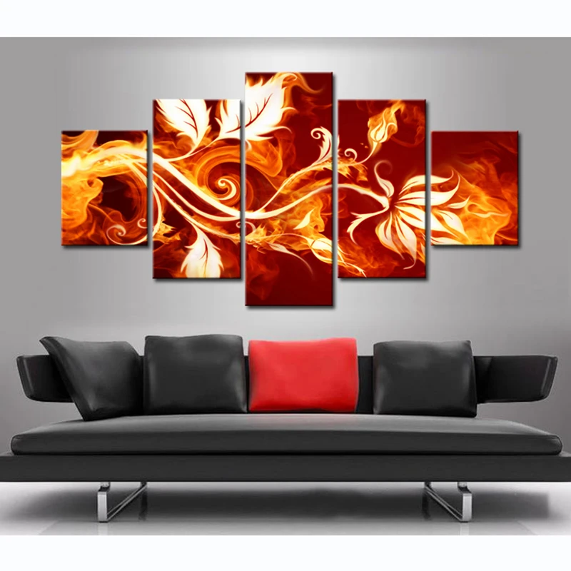 High Definition Canvas Printings Abstract Flower Spray Painting