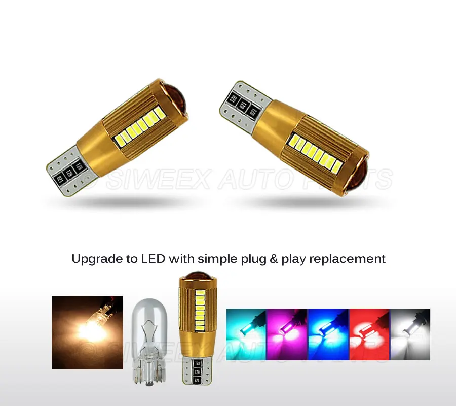 1 шт. T10 194 W5W авто светодиодный лампы 38 SMD 3014 фонари Габаритные светодиодные