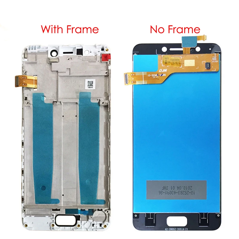 Original LCD Display For Asus Zenfone 4 Max ZC520KL Touch Screen Digitizer Assembly Replacement Black White With Frame 5.2''