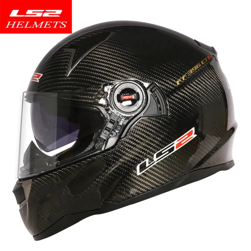 Casco LS2 FF396 12 к 3 к карбоновый мотоциклетный шлем rcycle LS2 CT2 Полнолицевые Шлемы casco мотоциклетный шлем без насоса FF323 тот же материал - Цвет: 3K Bright black