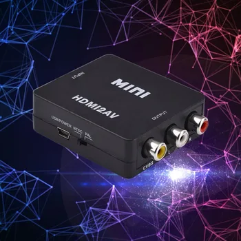 

Mini HDMI to AV 3RCA Converter High Definition Plug-and-play Audio Video Adapter Cable
