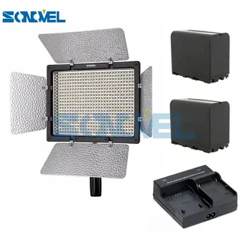 

Yongnuo YN-600 YN600 3200-5500k LED Color Temperature Adjustable Video Light + 2pcs NP-F970 Battery + Dual charger