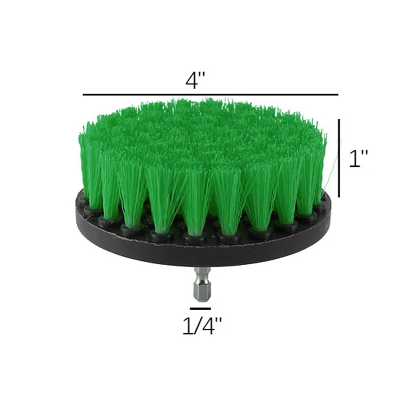 3 шт. Набор Щеток Для скруббера для ванной комнаты, щетка для скруббера, щетка для чистки, Набор насадок для аккумуляторной дрели, щетка для скраба - Цвет: Solid 4 inch