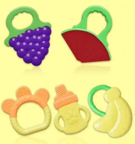 

1 Pcs Silicone Infant Baby Teether Lovely Fruit Shape Training Tooth Massager Teethers for 3M+ Baby Free Shipping