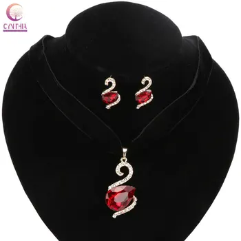 

Jewelry sets statement necklace Trendy women necklace for party wedding Austria crystal with earrings 2017 Exclusive sales
