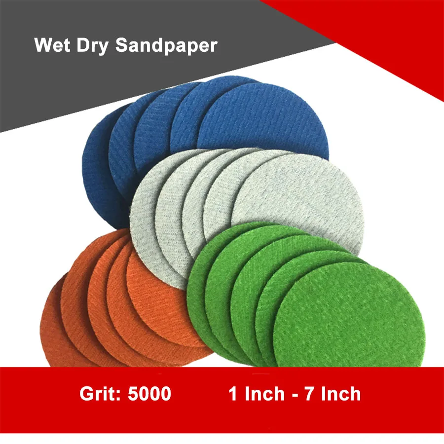 90mm Wet Dry Sponge Triangle Sanding Discs Sheets 300~3000 Hook Loop Sandpaper