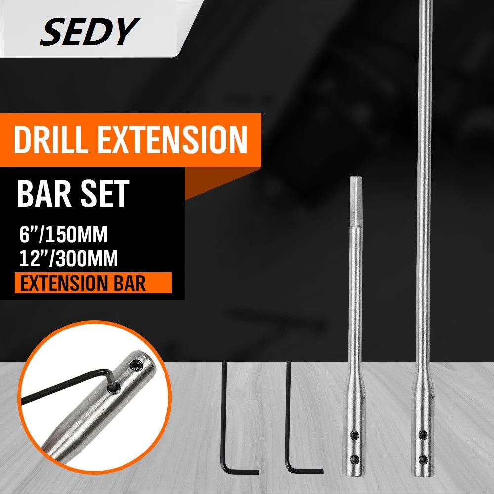 

SEDY 2Pcs Drill Bit Extension Bar 1/4" shank Extender Shaft Holder Extension Extender Screwdriver Extend Socket Bar Rod