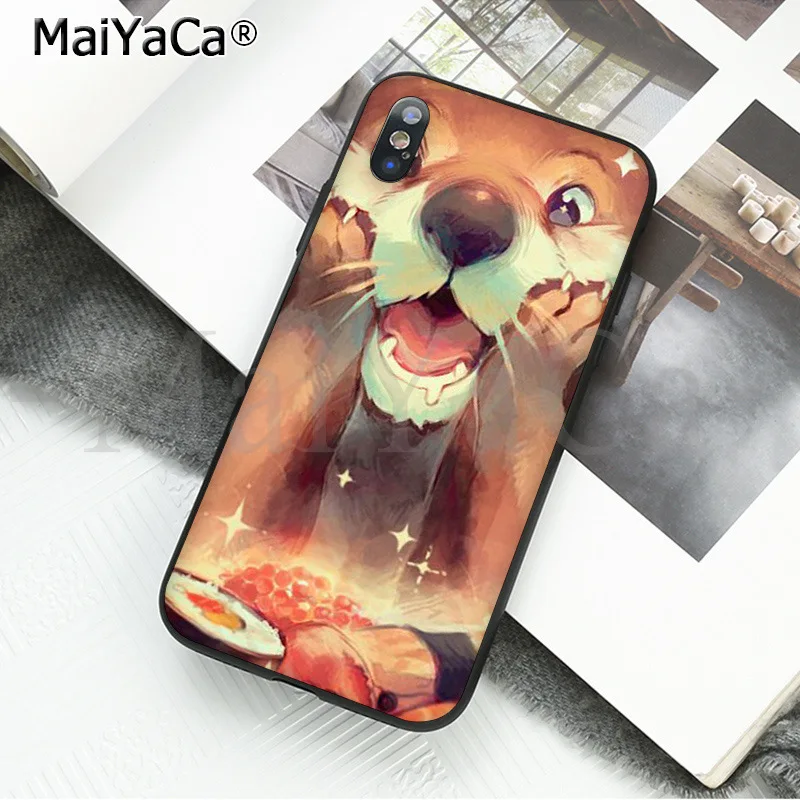 MaiYaCa животное выдра ТПУ силиконовый черный чехол для телефона для iphone 11 pro X XS MAX 66S 7 7plus 8 8Plus 5S SE XR - Цвет: A3