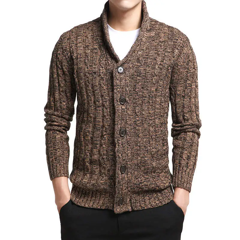 

2019 Autumn Fashion Korean Tops New Males V-Neck Loose Gray Sweater Men Slim Coat Knitting Sweatercoat Cardigan Warm Outwear