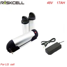 48v 17ah lithium kettle water bottle 48v battery kettle for 350w 500w 750w electric bike kit e-bike For LG INR18650F1L Cell