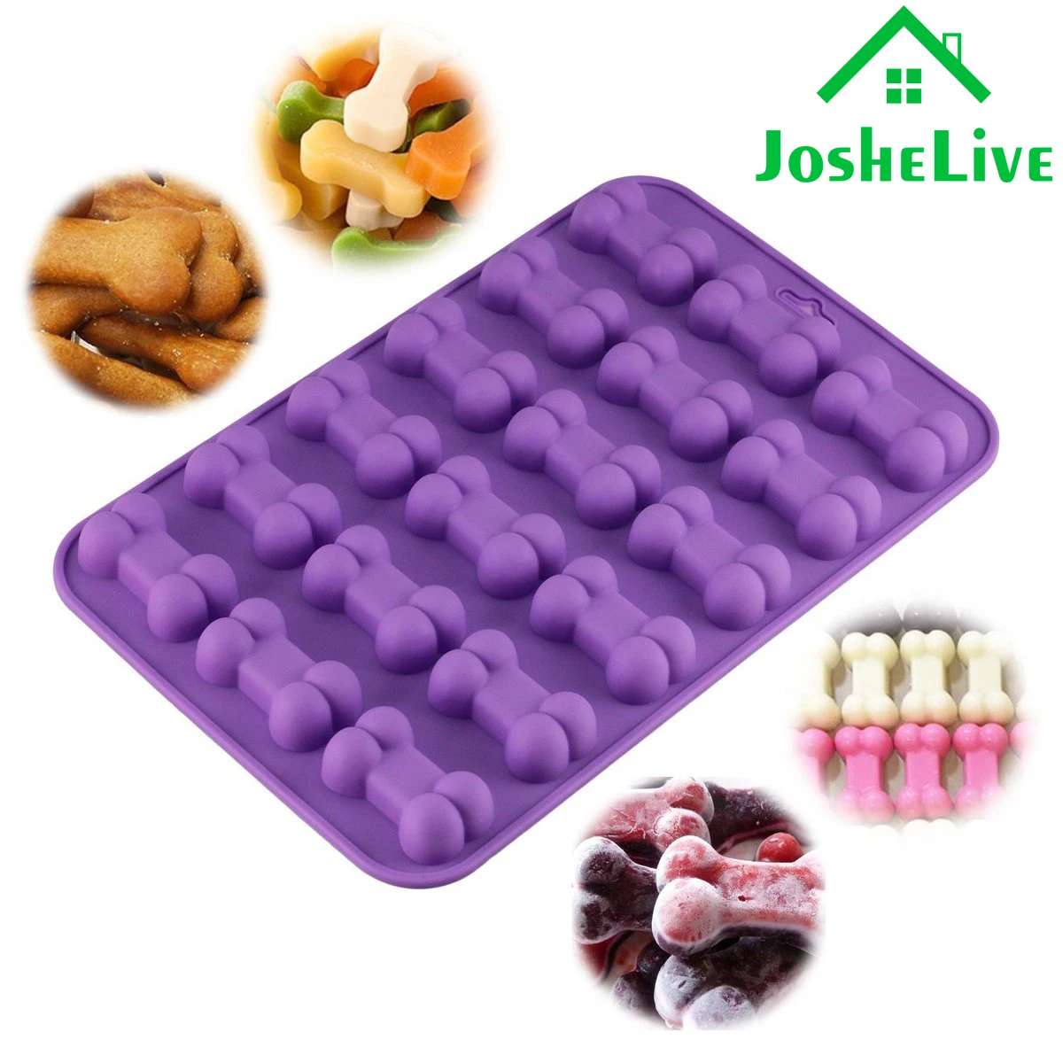 

Silicone Mould Cookie Chocolate Mold Cake Dog Bone Shapes Mould Hand Making DIY Baking Tools Kitchen Accessory Cake Decoration