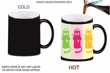 

Love Cats 3 Ways Magic Color Morphing Ceramic Coffee Mug Tea Cup