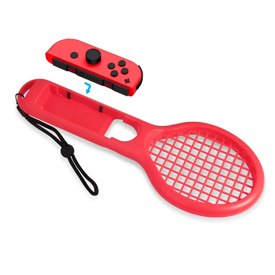 1 пара ABS Теннисная ракетка ручка держатель геймпад для Nintendo doswitch Joy-Con теннисные Асы игровой плеер с 2 аналоговыми колпачками