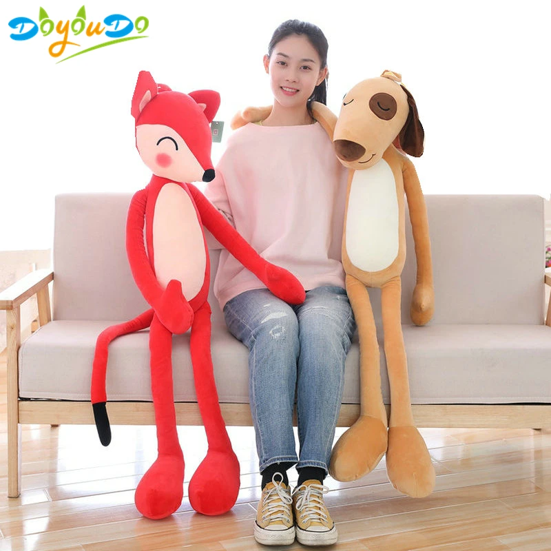 Cute Long Legs Fox Plush Toys Hanging Foxes Funny Hug Doll Lovely