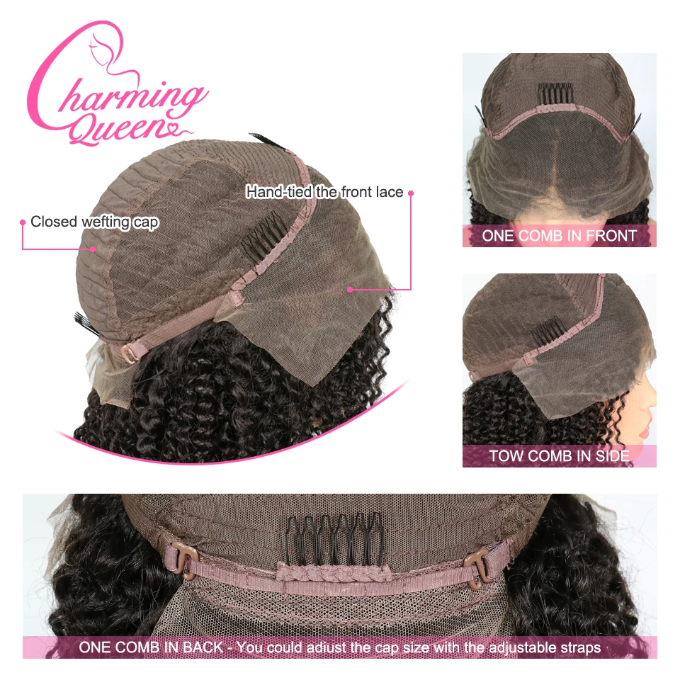Бразильские кудрявые человеческие волосы на кружеве, парики для черных женщин, 180% плотность, предварительно выщипанные волосы remy, парик с детскими волосами