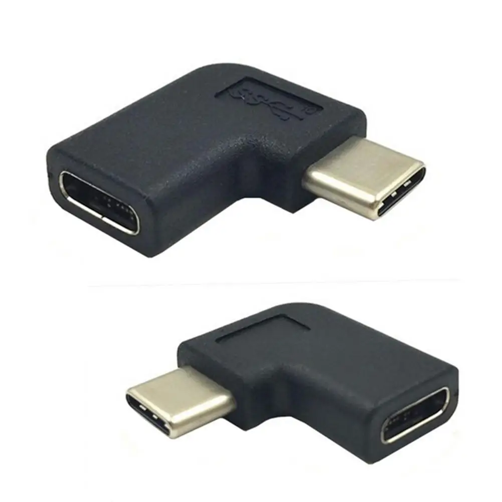 90 Degree USB3.1 USB-C Type-C Female to DC Male Plug Data Converter Adapter 1pc