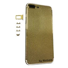 For iPhone 7 Plus 24K 24KT 24CT GOLD ROSE GOLD PLATINUM Full Diamond Crystals Back Cover